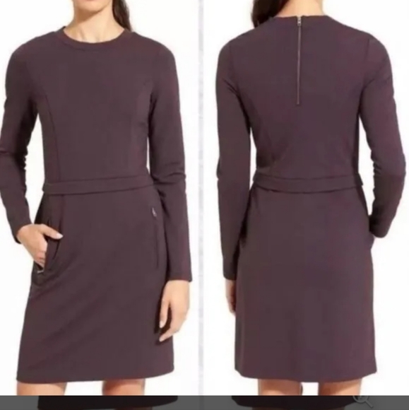 Athleta Ponte Zip Purple Dress - Picture 3 of 12